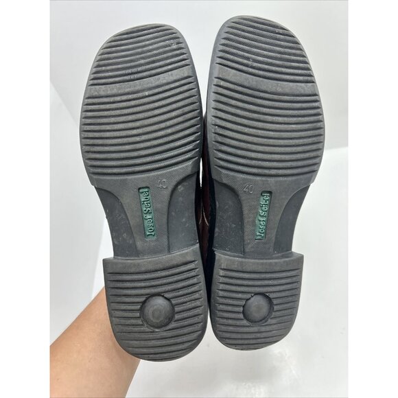 Josef Seibel Women’s Shoe Size 40 Eu 8 US brown Leather Loafers Buckle Slip On - Picture 4 of 9